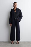 COS Cotton Cropped Wide-Leg Trousers