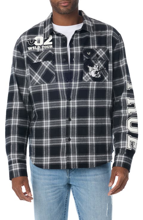 Plaid Cotton Flannel Shirt