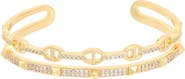 Juvell CZ Pavé Cuff Bracelet Set