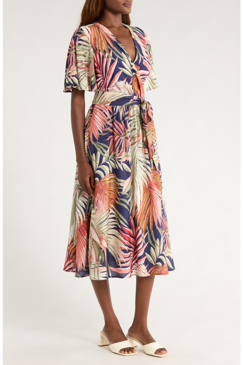 Palm Canyon Short Sleeve Wrap Dress, Alternate, color, COASTLINE