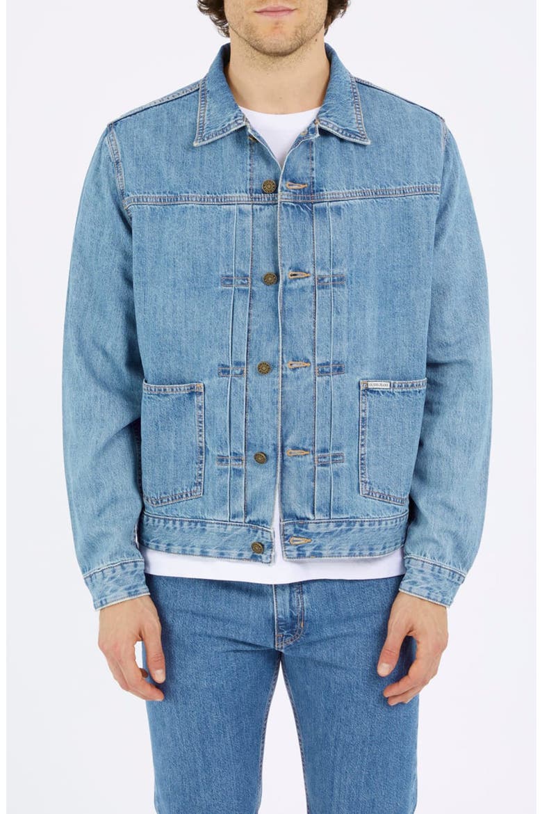 Selvedge Denim Trucker Jacket, Main, color, GJSL