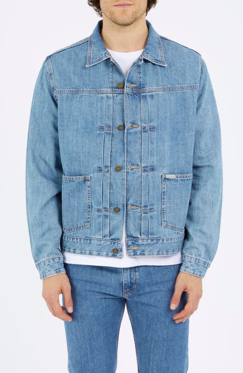 Guess Jeans Selvedge Denim Trucker Jacket In Gjsl