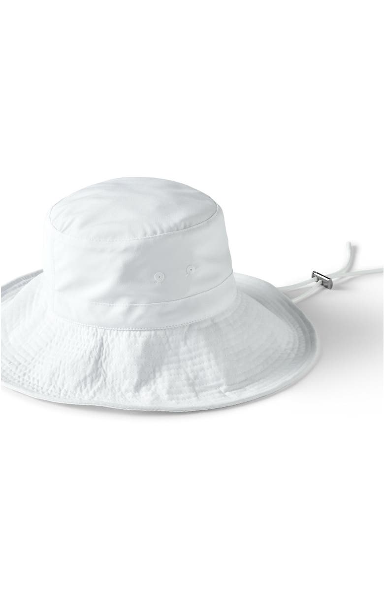 Lands' End Facesaver UPF 50 Active Wide Brim Sun Hat, Main, color, White