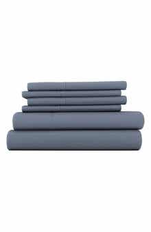 HOMESPUN Premium Ultra Soft 6 Piece Microfiber Solid Sheet Set