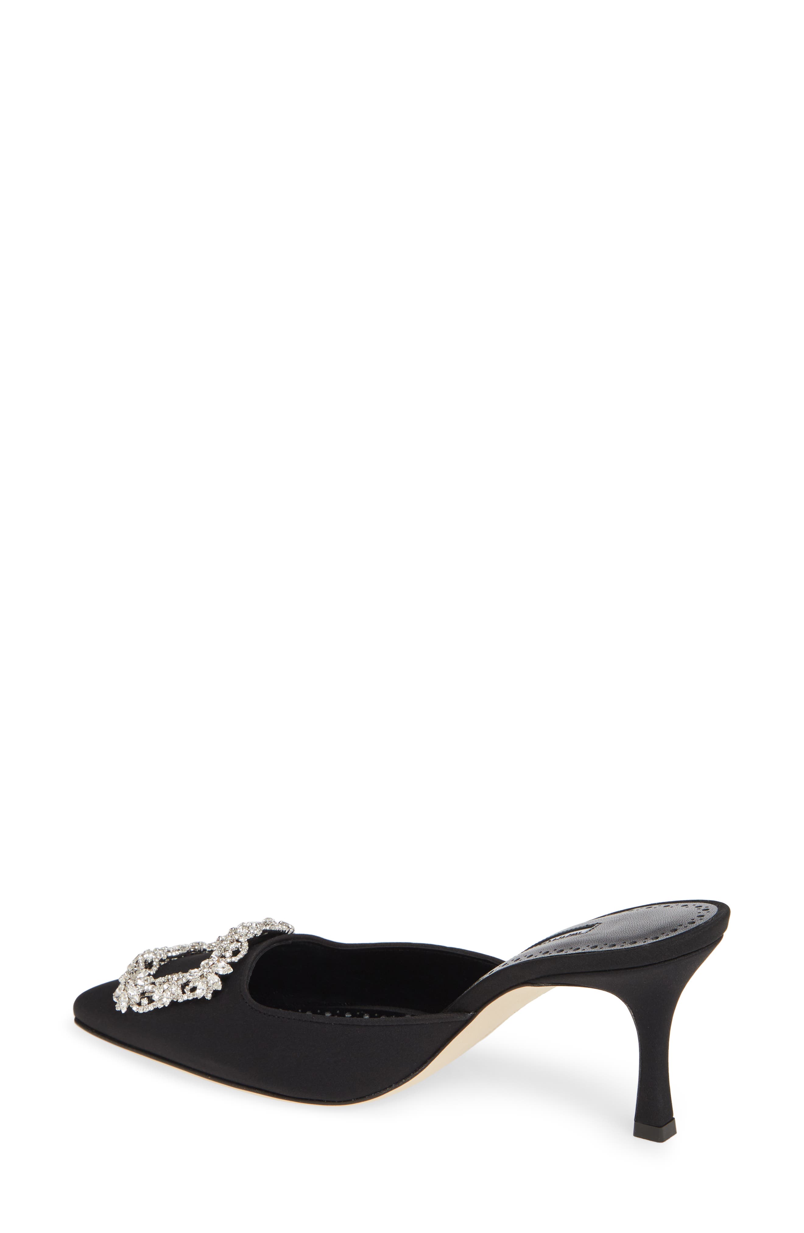 Manolo Blahnik Maysale Buckle Pointed Toe Mule, Alternate, color, 