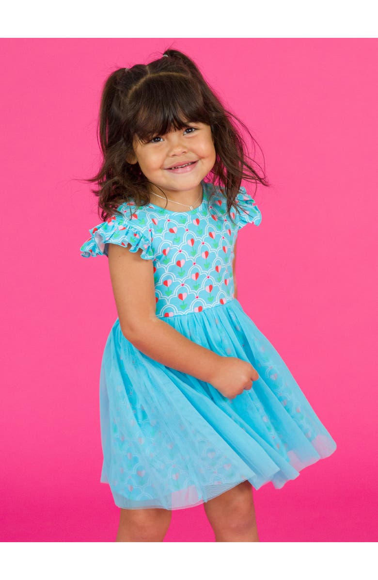 RuffleButts Baby Girls Flutter Tulle Twirl Dress, Alternate, color, 