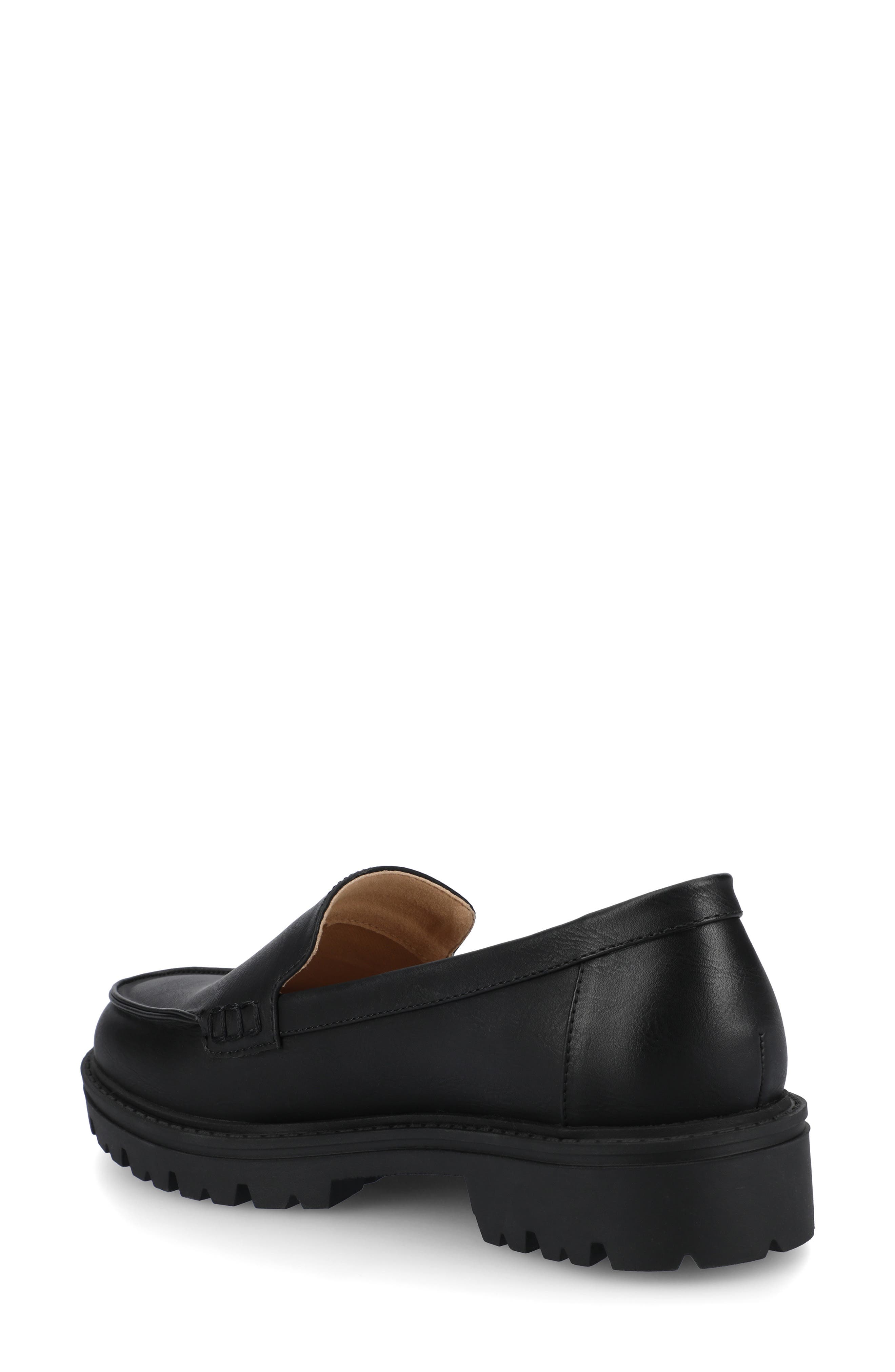 Ericka Lug Sole Platform Loafer - Wide Width, Alternate, color, BLACK PU