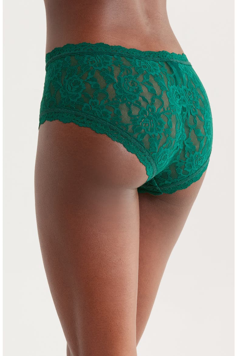Signature Lace Boyshorts, Alternate, color, FOREST GREEN