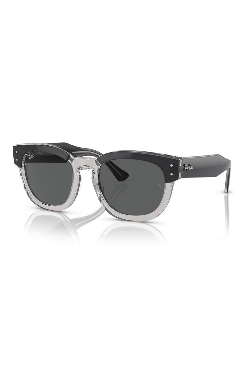 Mega Hawkeye 53mm Square Sunglasses, Alternate, color, DARK GREY