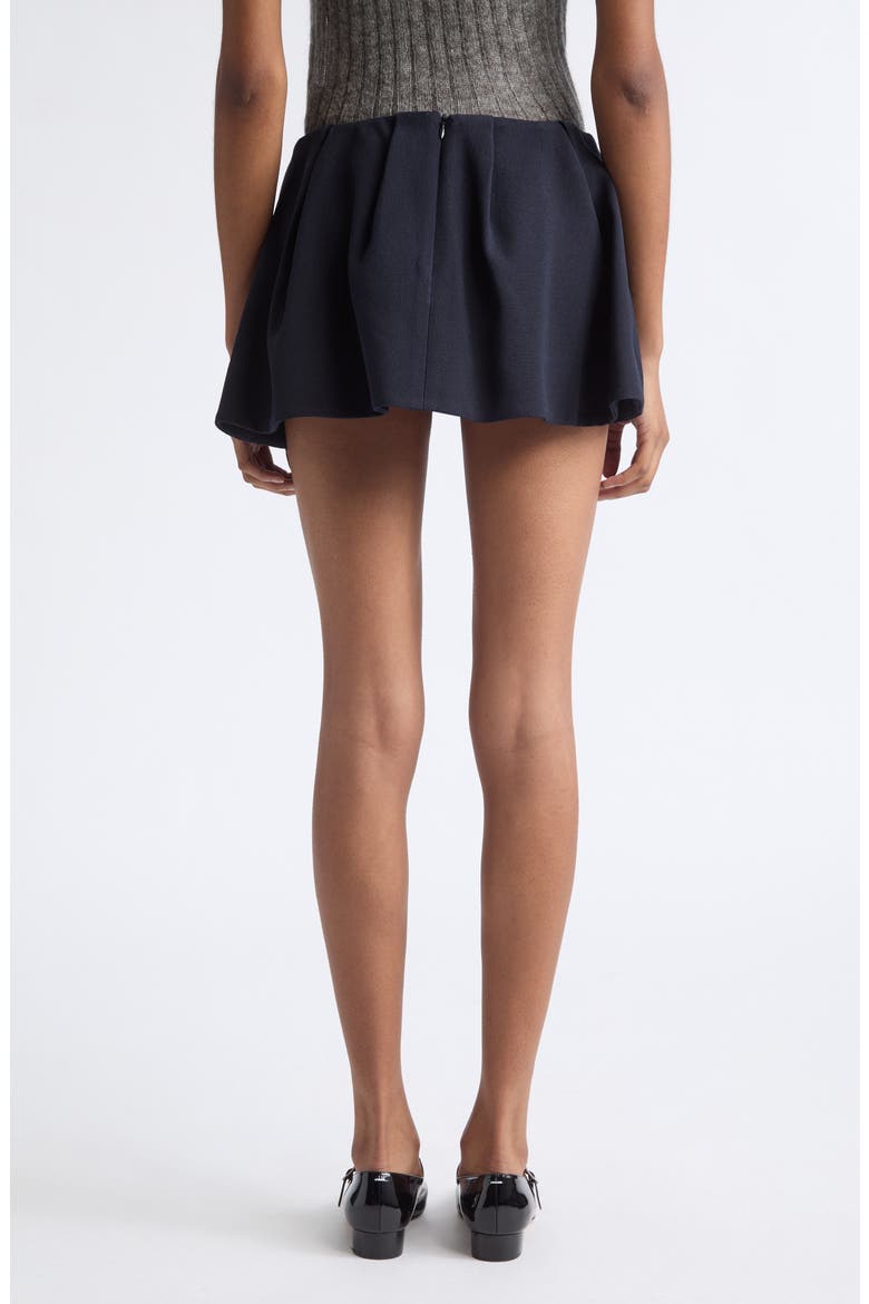 Pleated Wool Miniskirt, Alternate, color, NAVY BLUE