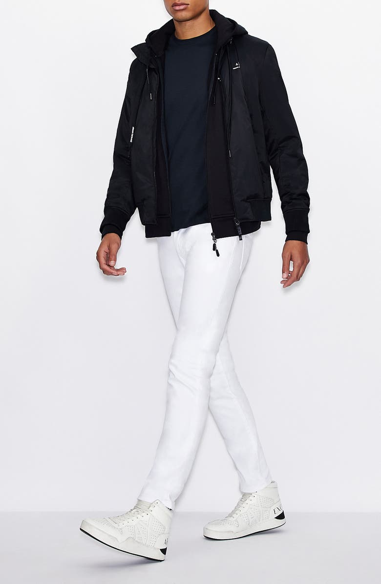 Armani Exchange Navy Crewneck T-Shirt, Alternate, color, 