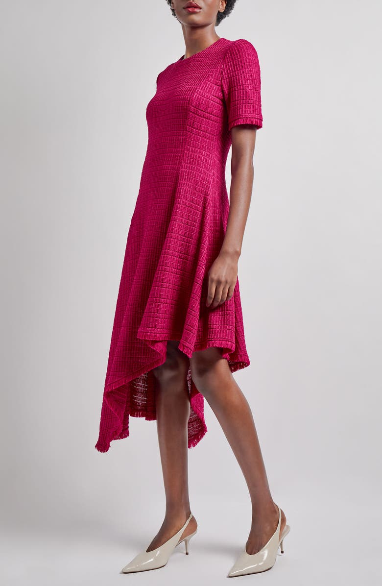 Misook Tonal Textured Fit & Flare Cocktail Dress, Alternate, color, 