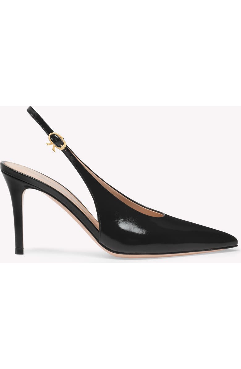 Gianvito Rossi Robbie Sling Slingback, Main, color, Black Nappa