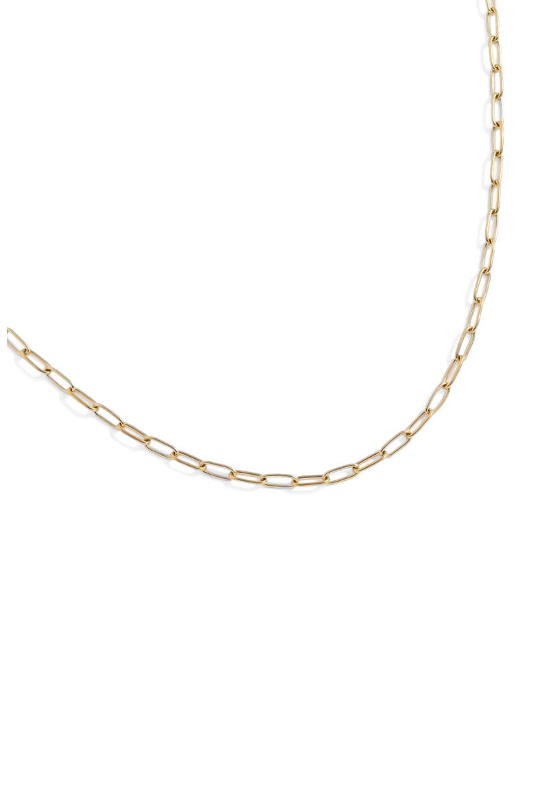 Paperclip Layering Necklace, Alternate, color, Gold