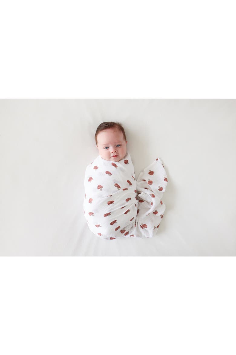 Cotton Muslin Swaddle, Alternate, color, Peaches