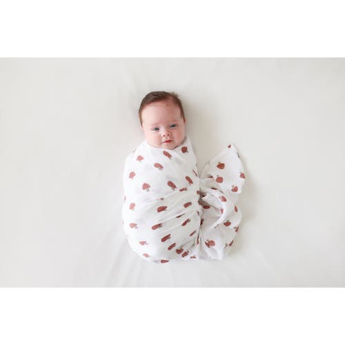 Lulujo Cotton Muslin Swaddles 2 Pack In Mushroom/sand