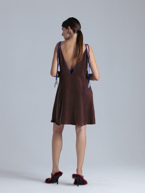 Alas Cupro Dress In Burgundy