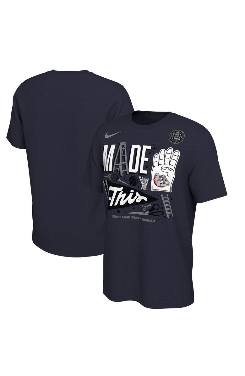 Nike Men's Nike Navy Gonzaga Bulldogs 2021 NCAA Men's Basketball Tournament March Madness Final Four Bound Locker Room T-Shirt, Main, color, 