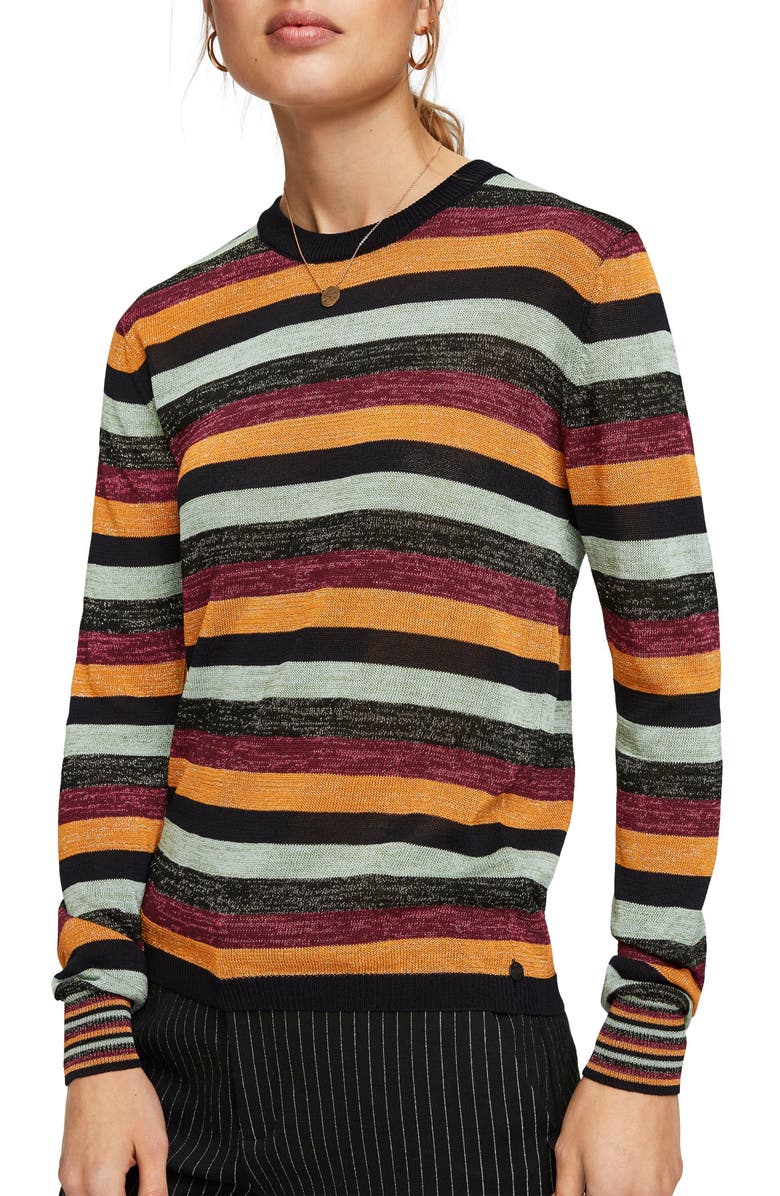 Scotch & Soda Stripe Sweater, Alternate, color,