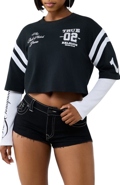Crystal Jersey Graphic Sporty Top