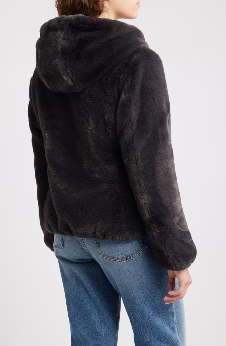 Save The Duck Laila Faux Fur Reversible Water Repellent Puffer Jacket, Alternate, color, Brown Black