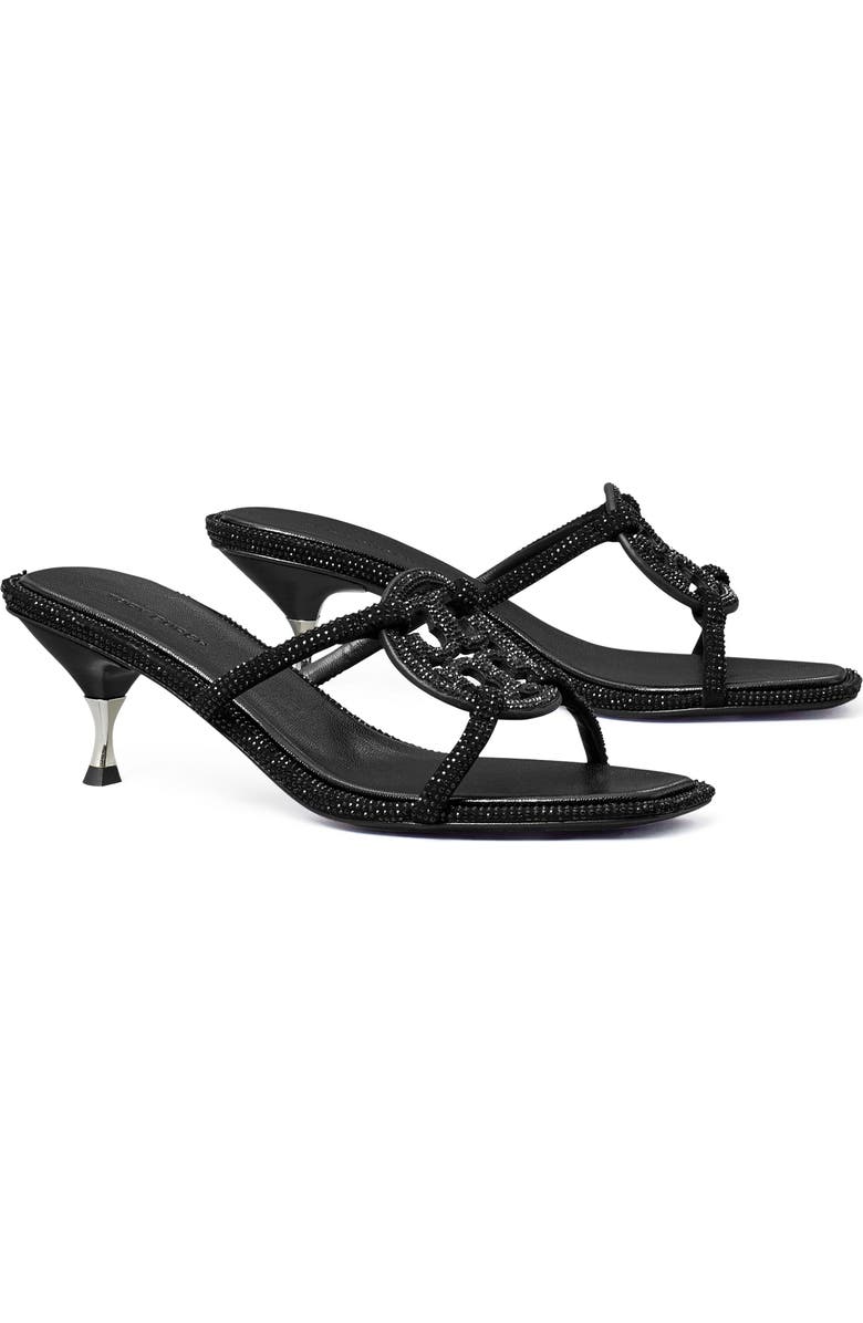 Tory Burch Miller Bombé Pavé Kitten Heel Slide Sandal, Main, color,