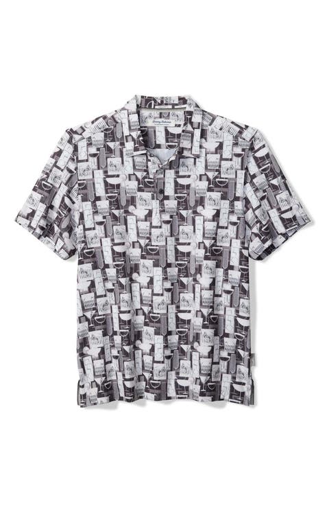 Bahama Coast Tropical Tonic Cocktail Print IslandZone® Polo
