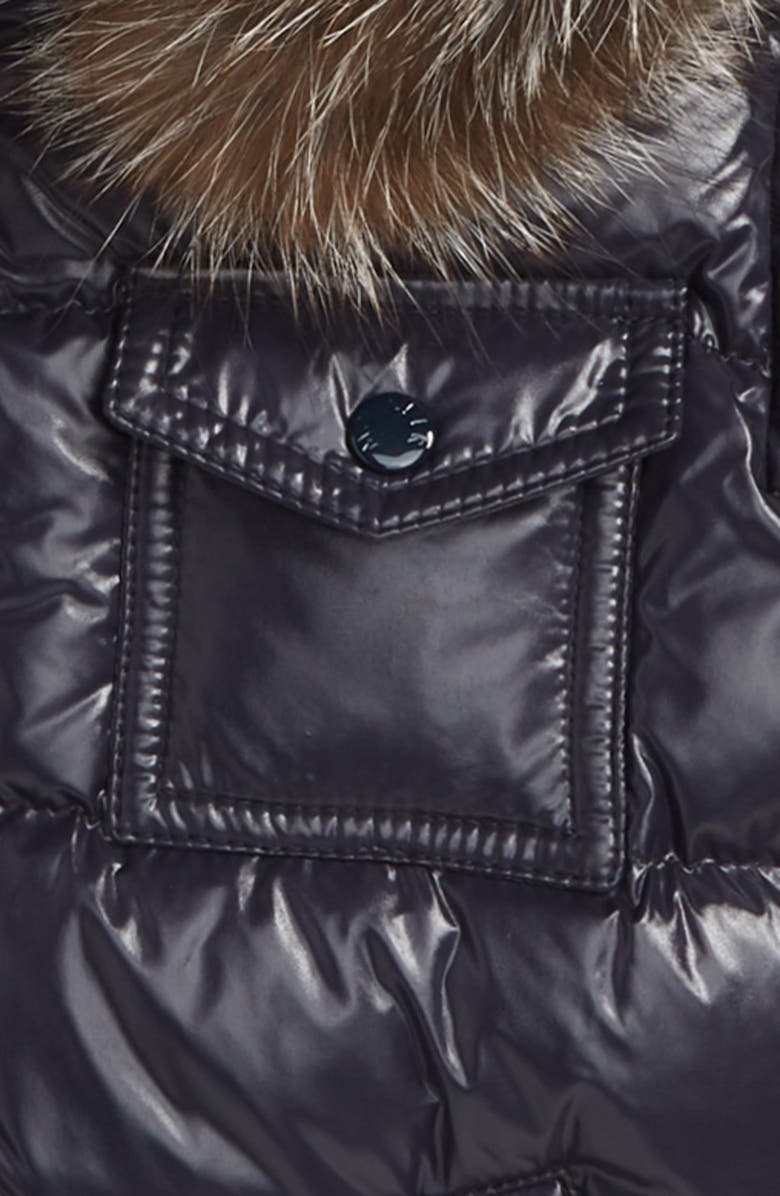 Moncler K2 Water Resistant Hooded Down Jacket with Genuine Fox Fur Trim, Alternate, color, 