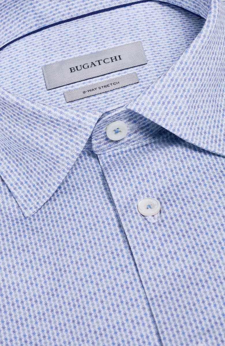 Bugatchi James OoohCotton<sup>®</sup> Geo Stripe Button-Up Shirt, Alternate, color, Ether