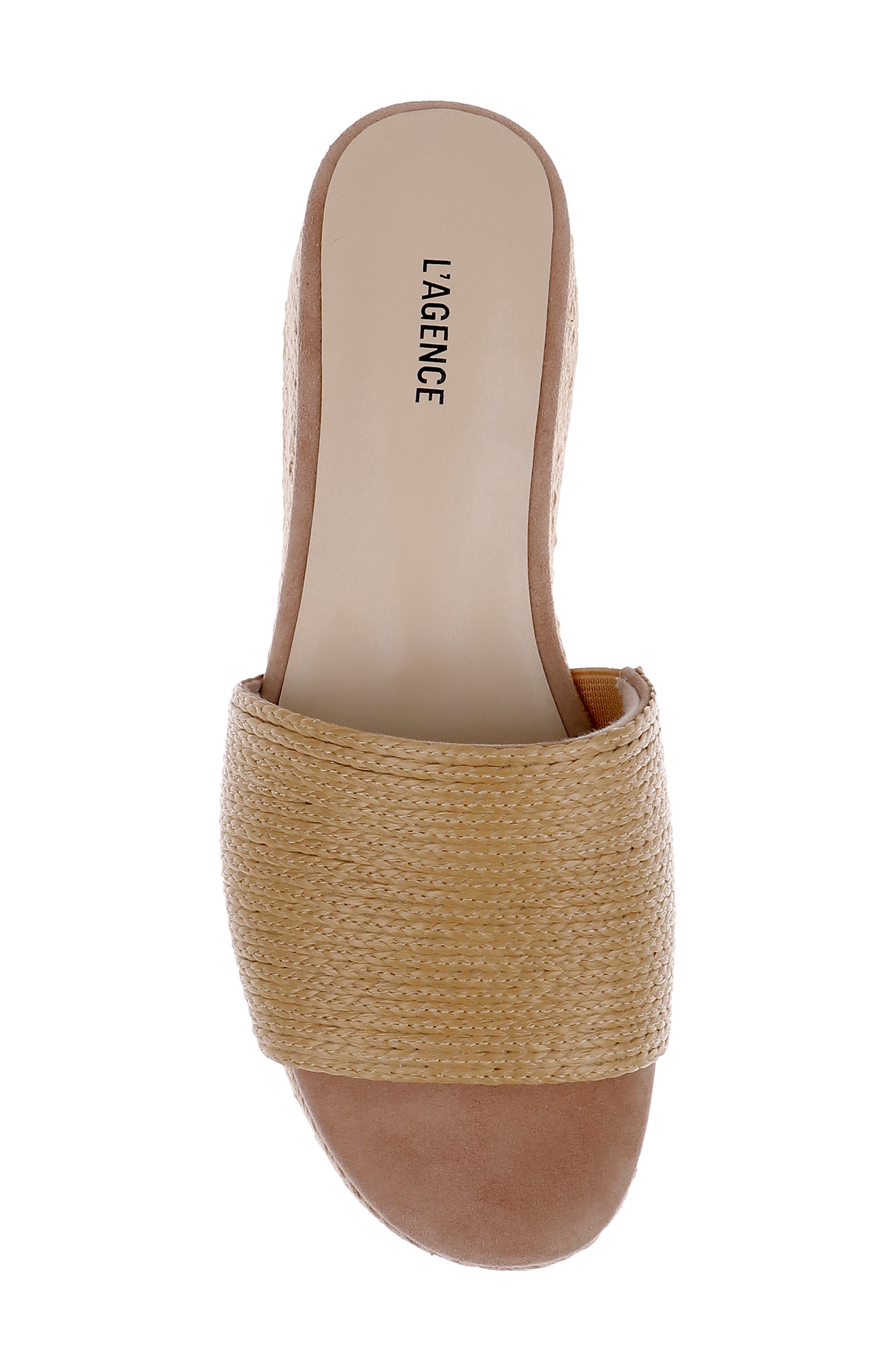 L'AGENCE Ramani II Espadrille Platform Wedge Slide Sandal, Alternate, color, Natu Rafi