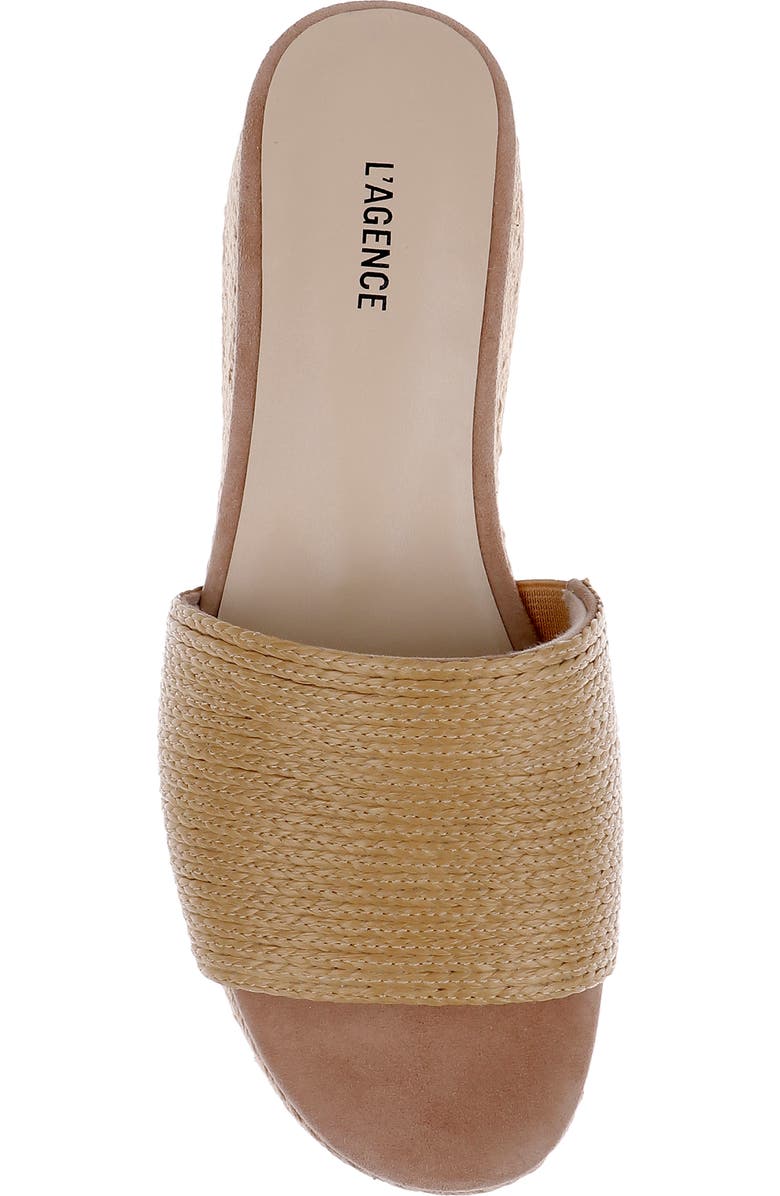 L'AGENCE Ramani II Espadrille Platform Wedge Slide Sandal, Alternate, color, Natu Rafi