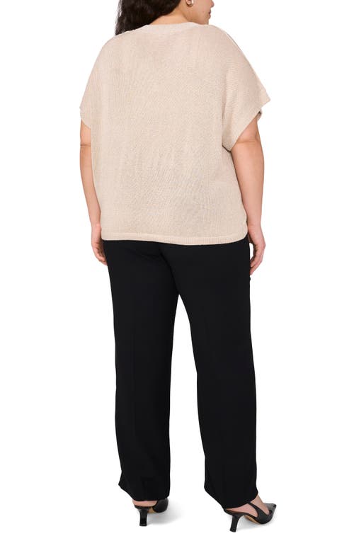 VINCE CAMUTO VINCE CAMUTO METALLIC V-NECK SWEATER