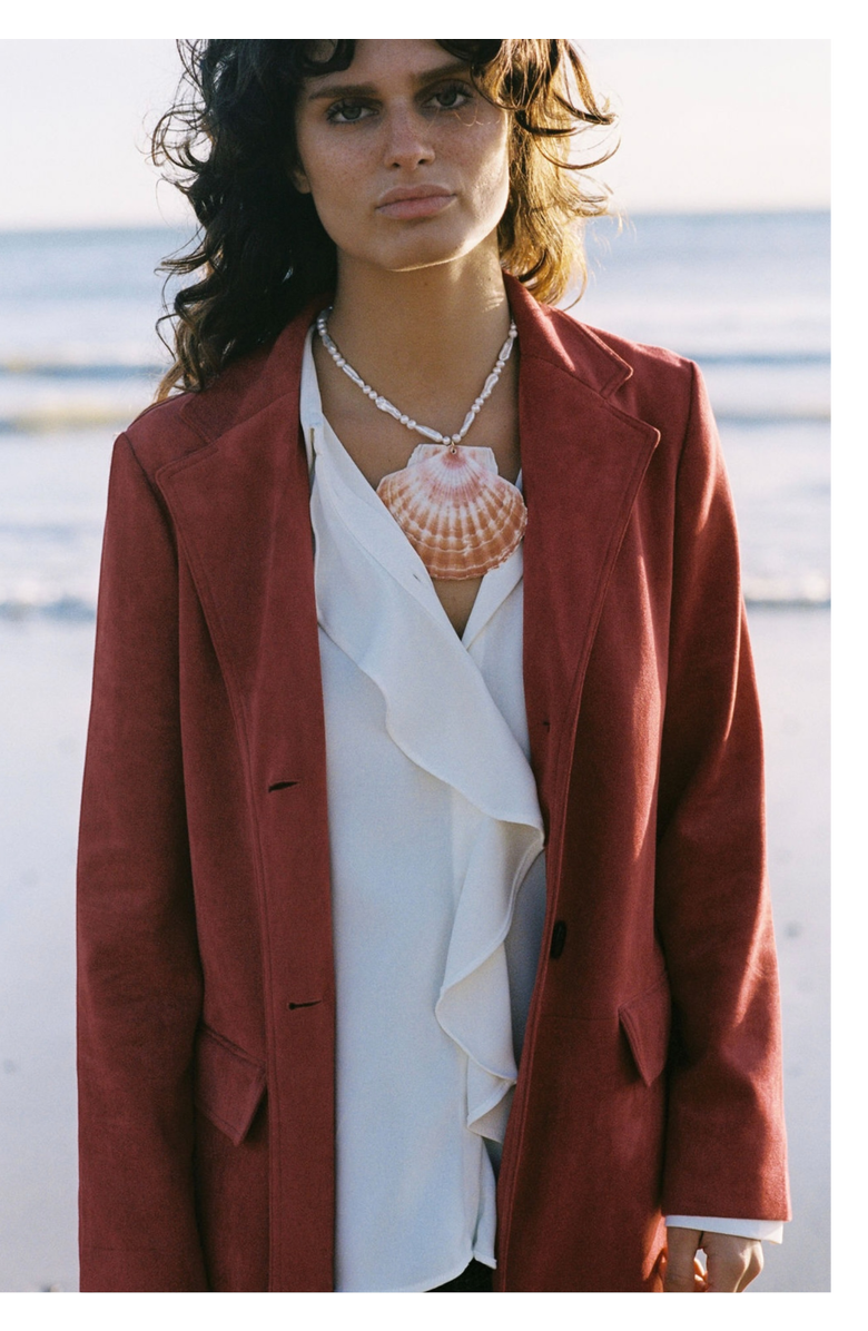 sccollection Calico Necklace, Alternate, color, Orange And Pearl