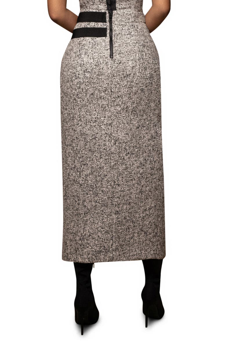 JLUXLABEL Lt Grey Giselle Tweed Skirt, Alternate, color,