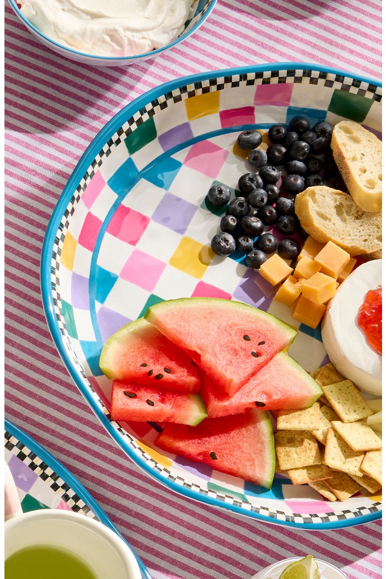 Jamboree Large Melamine Platter, Alternate, color, BLUE MULTI