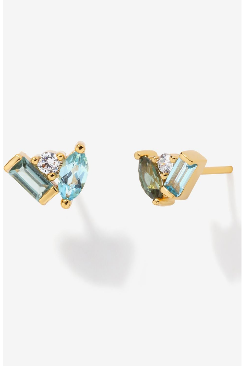 Seraphina Topaz Tourmaline Stud Earrings, Main, color, Blue Topaz Tourmaline