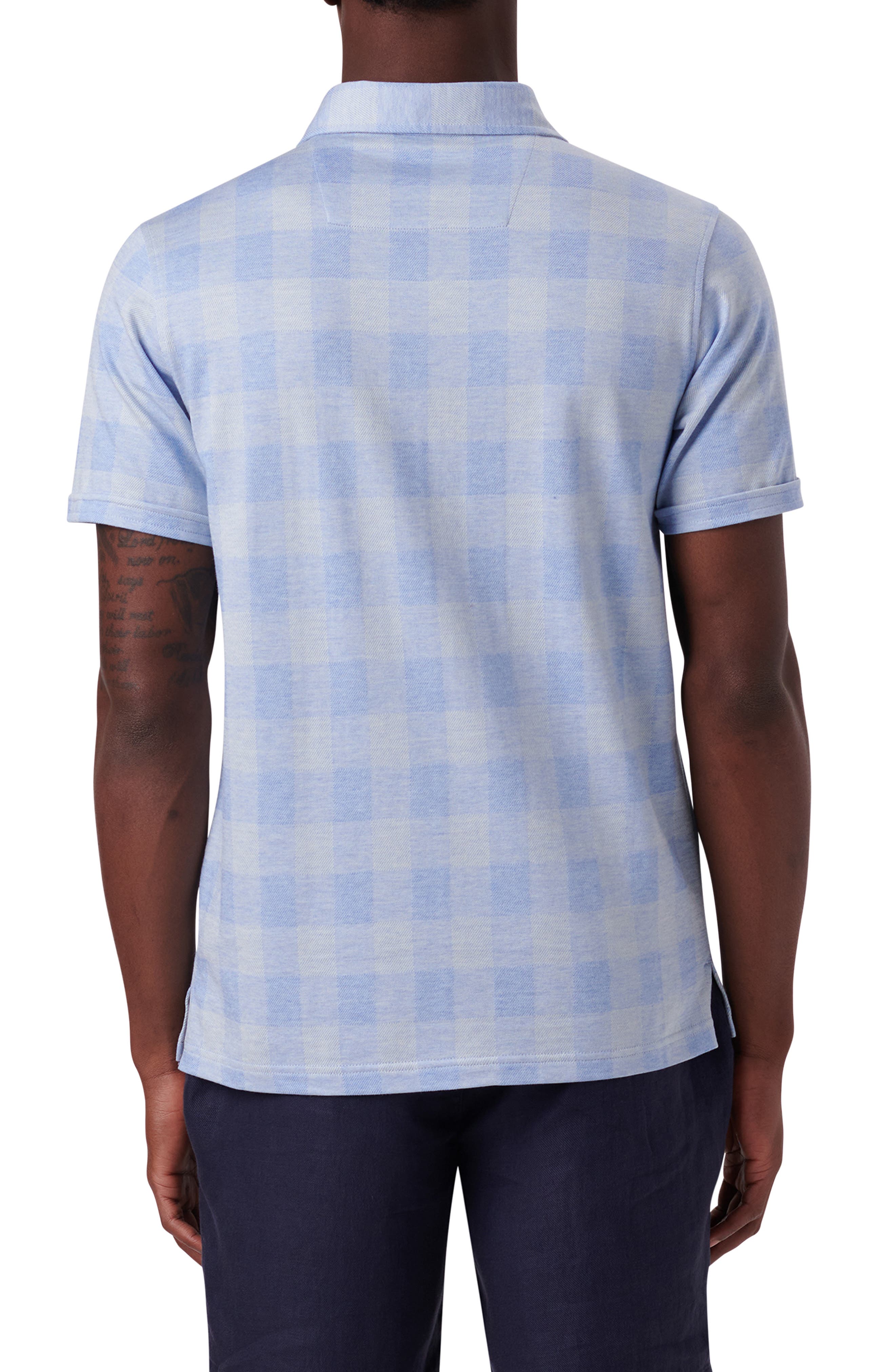 Plaid Short Sleeve Cotton Polo - image 2