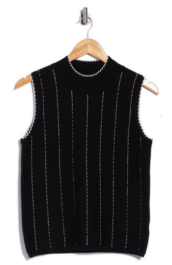 Elie Elie Tahari Sleeveless Sweater In Black