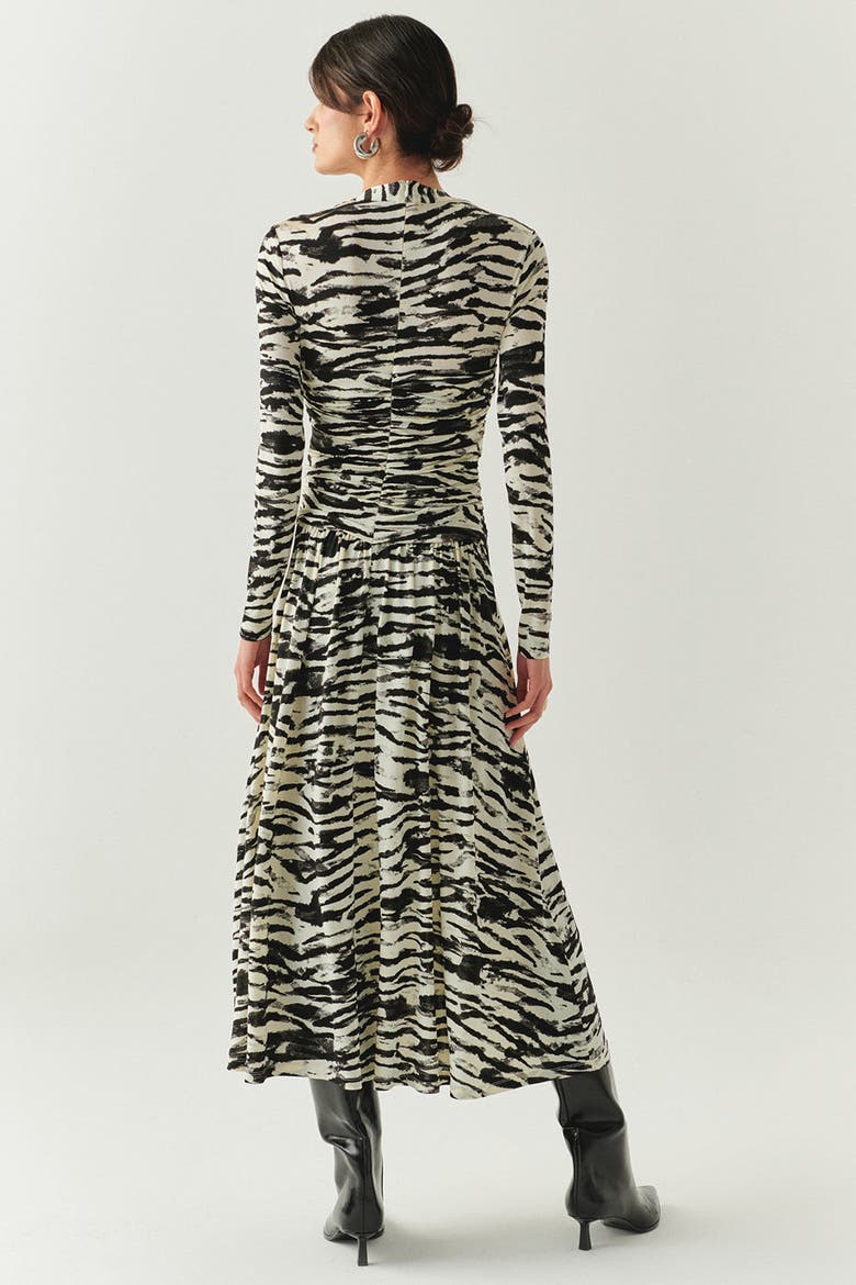 Keilani Midi Dress, Alternate, color, BLACK-BONE