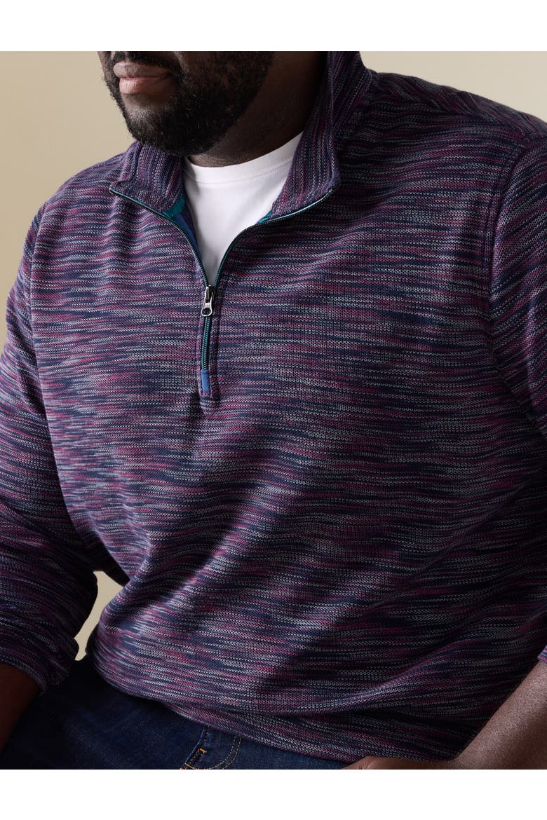 Big & Tall 1/4-Zip Pullover V2, Alternate, color, NAVY SPACEDYE