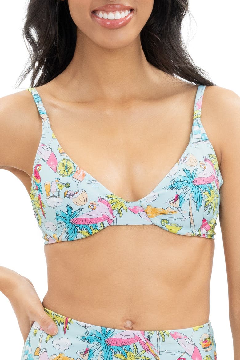 Margaritaville by Kenny Flowers - Welcome to Margaritaville - Underwire Bikini Top, Main, color, Blue