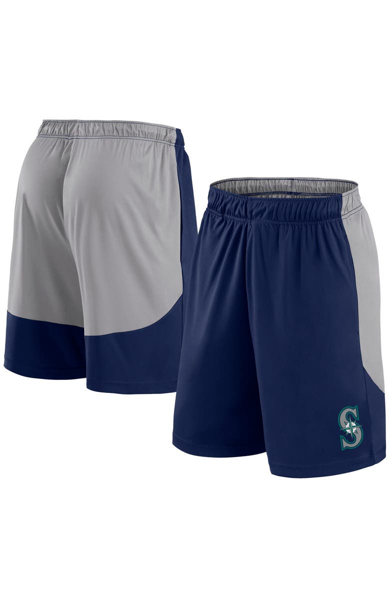 FANATICS Men's Fanatics Navy/Gray Seattle Mariners Go Hard Shorts, Main, color, 