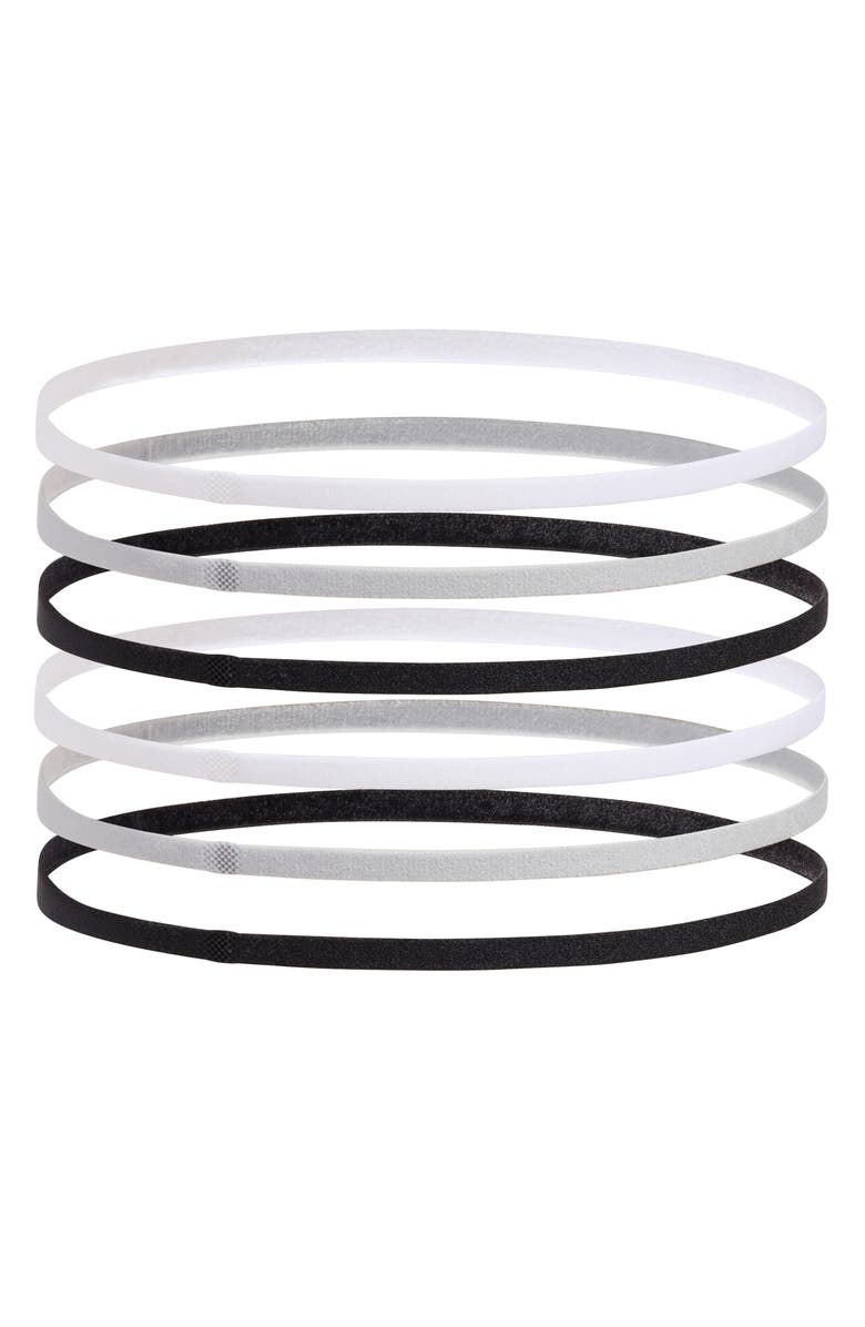 Under Armour Assorted 6-Pack Hair Elastics, Alternate, color, Black / / Mod Gray