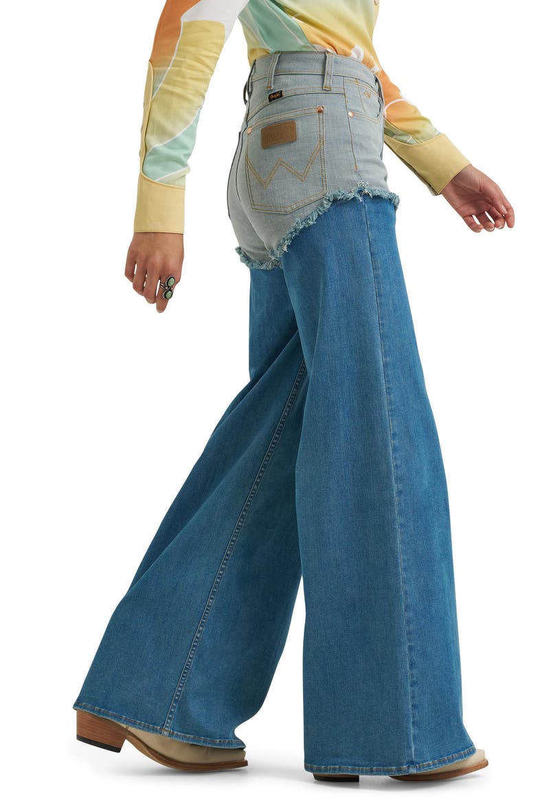 Western High Waist Wide Leg Jeans, Alternate, color, CLASSIC BLUE