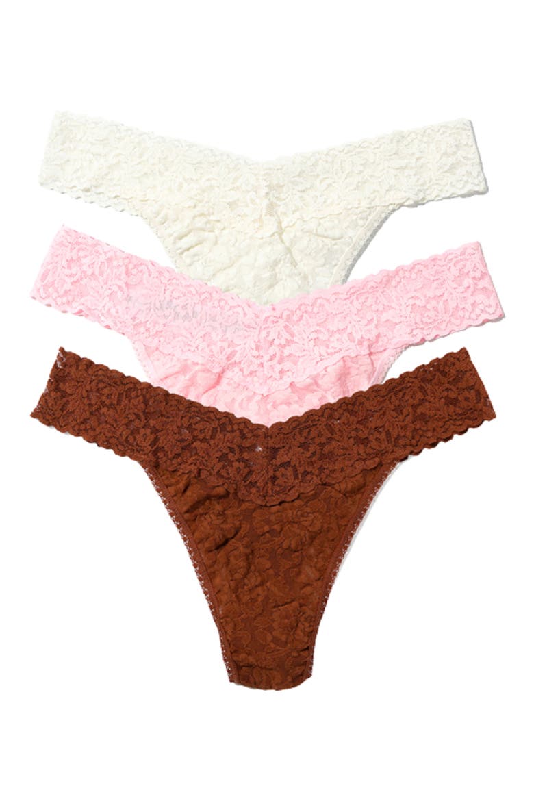 Ice Cream Original Rise Assorted 3-Pack Thongs, Main, color, MARSHMALLOW/ BLISS/ MACCHIATO