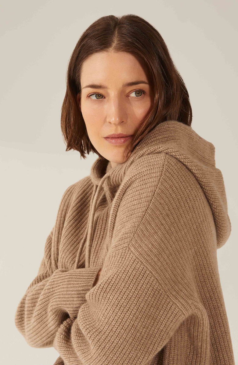 Italic Josie Chunky Cashmere Hoodie, Main, color, 