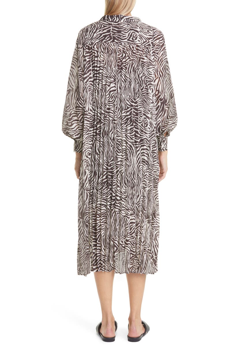 Samsøe Samsøe Dorothe Abstract Animal Print Long Sleeve Midi Dress, Alternate, color, 