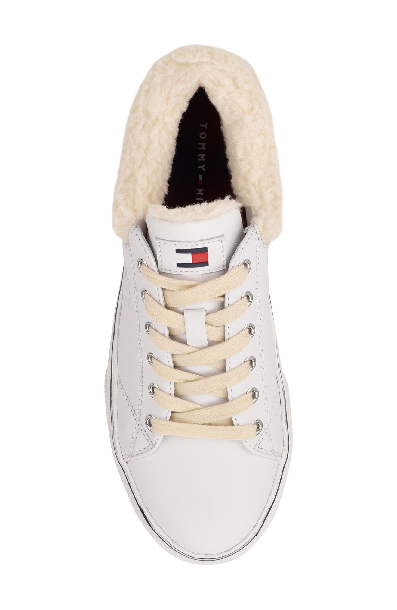 Tommy Hilfiger Saveri Faux Shearling Trim Platform Sneaker, Alternate, color, 