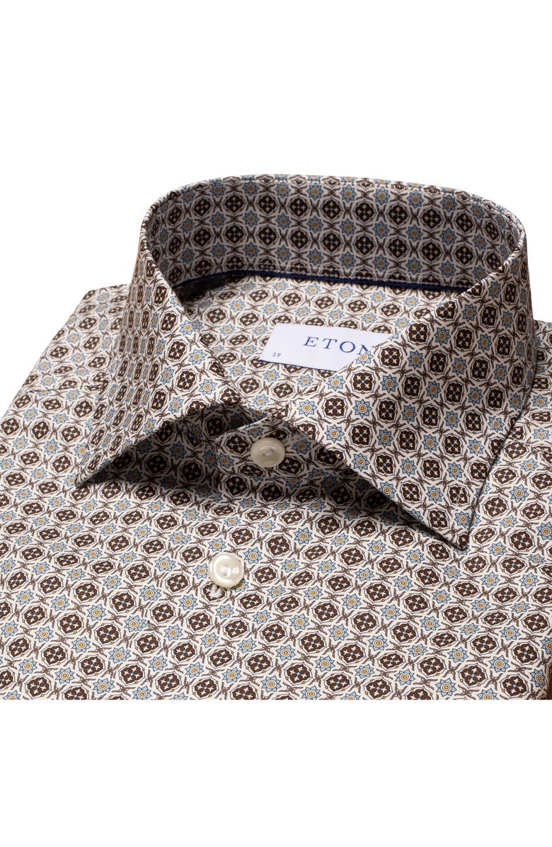 Eton Slim Fit Medallion Print Dress Shirt, Alternate, color,