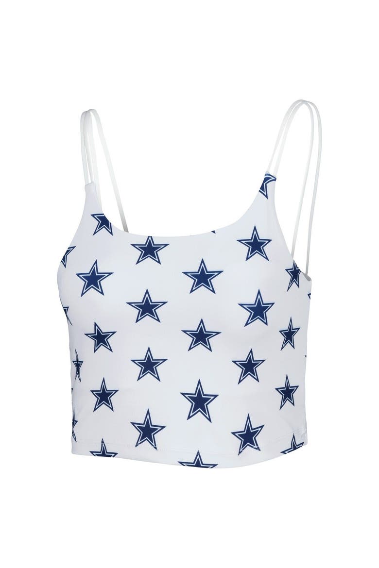 Women's White Dallas Cowboys Countess Allover Print Sleeveless Cami Tank Top, Alternate, color, White